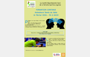 Formation Continue Animateur tennis de table 2026